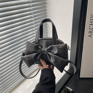 Bolso de Mano con Lazo de Estrella, Estilo Dulce y Moderno para Mujer, Correa Desmontable, Forma de Concha, Mini Bolso Bandolera - Product Image 4