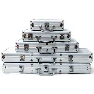 En Aluminium de puce de <span class=keywords><strong>poker</strong></span> coffret <span class=keywords><strong>vide</strong></span> pour Texas hold'em Blackjack - Product Image 2