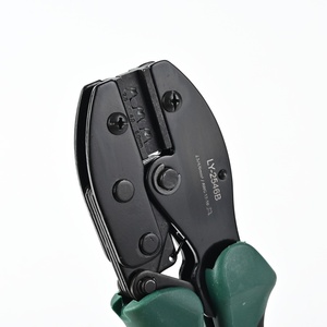 Pince à sertir manuelle en acier au carbone LY-2546B OEM avec mors interchangeables, kit de mini-connecteurs et de cosses isolées pour fils - Product Image 4