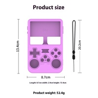 Étui de protection pour console de jeu portable R36S, housse anti-poussière en silicone de couleur unie simple