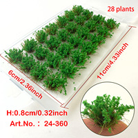 Matériel de décoration pour mini-landscape DIY, modèles HO et N, 8 mm, 28 pièces, grappes de fleurs rondes pour maquettes de trains, dioramas et tables de sable