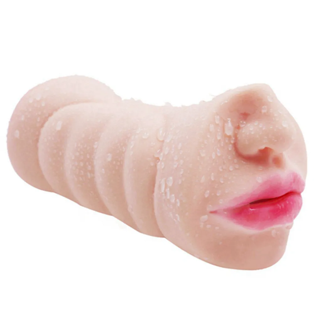 Мягкая Мужская мастурбация из ТПЭ, реалистичная киска и рот, секс-игрушки с двумя отверстиями, Глубокая глотка, Мужской мастурбатор