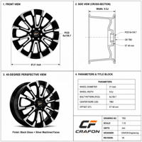 Jantes en alliage d'aluminium forgé CF Off-Road 18-20 pouces 6x139.7 PCD style Beadlock neuves pour Fang Cheng Bao Bao 5 Leopard