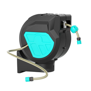 Enrouleur de tuyau d'arrosage léger et portable <span class=keywords><strong>en</strong></span> plastique certifié CNS avec support mural pour l'entretien des petits jardins - Product Image 1