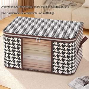 Grand sac de rangement avec fenêtre transparente - Organisateur pliable en non-tissé pour vêtements, couvertures et vêtements de saison - Product Image 4