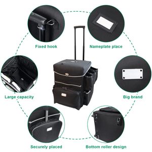 कस्टम भारी शुल्क पॉलिएस्टर कैप + सफाई कैडी उपकरण वाहक त्वरित होटल हाउकीपिंग सफाई कार्ट ट्रॉली विशेष बैग - Product Image 3