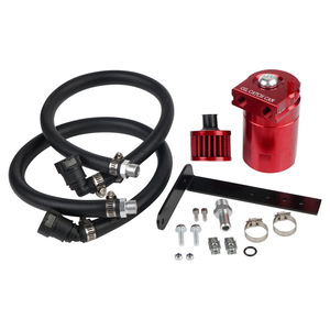 Modified Oil Catch Can Kit With Hose And <b>Bracket</b> For Engine Upgrade Aluminum Alloy <b>Black</b> - Product Image 2