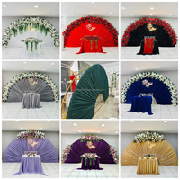 Cadre en forme de cœur rose personnalisé pour mariage, avec fond de rideau pour la décoration de fête d'événement