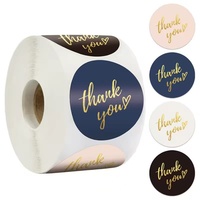 Étiquette adhésive en vinyle BOPP personnalisée de luxe avec dorure à chaud, rouleau d'autocollants écologiques à gratter, logo pour petites entreprises et emballages