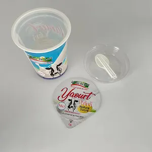 500ml kemasan makanan plastik kelas makanan kustom yogurt pp wadah cangkir makanan penutup
