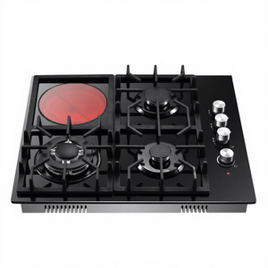 Mesa de Cocina con <span class=keywords><strong>Estufa</strong></span> de <span class=keywords><strong>Gas</strong></span> Integrada Híbrida de 4 Quemadores - Product Image 1