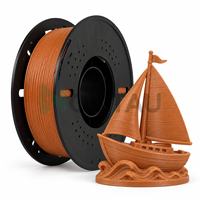 Filament d'imprimante 3D Novtau PLA Wood Yellow Teak pour pièces d'affichage FDM, avec matériau fourni en bobines de 1 kg