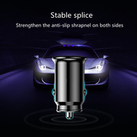 Mini chargeur de voiture double USB rapide 15W, adaptateur 3.1A, chargeur de voiture pour tablette, téléphone portable, chargeur double USB pour téléphone