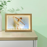 Cabine Acrylique Personnalisé 3d led Nuit Lampe de Table Image Miroir Magique Cabine Led Lumière Cadre Photo