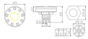 Éclairage extérieur permanent AC24V 45MM E14 RGBW à LED pixel, éclairage ponctuel pour manèges de parc d'attractions, éclairage LED pour grande roue à vendre - Product Image 3