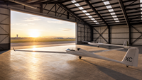 Hangar d'avion à structure en acier à travée libre robuste, bâtiment industriel moderne en métal pour l'aviation avec portes coulissantes