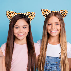 Hb095 थोक पशु थीम फैंसी हेडबैंड बाल वयस्क जिराफ तेंदुए हेयरबैंड जन्मदिन के लिए क्रिसमस कार्निवल पार्टी हेडबैंड - Product Image 5