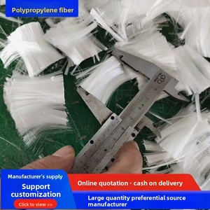 Công nghiệp Lớp 9mm trắng Sợi <span class=keywords><strong>Polypropylene</strong></span> độ bền kéo cao cho vữa & bê tông - Product Image 3