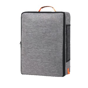 กล่องทรายแมวแบบพับได้ทรงสี่เหลี่ยมผ้าสีเทาพร้อมที่จับสำหรับแมวและสุนัขอุปกรณ์สัตว์เลี้ยง - Product Image 5