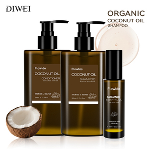Set de Cuidado Capilar de Marca Privada DIWEI, Sin Sulfatos, Aceite de Coco, Orgánico, Antiencrespamiento, Champú y Acondicionador para Cabello Rizado Dañado - Product Image 1