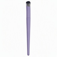 Pinceau correcteur violet individuel pour le maquillage des doigts, poils véganes, manche en bois, personnalisable avec logo