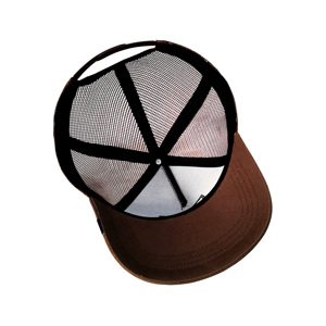 2026 5-Panel Baumwoll-Mesh Trucker Caps mit Front-Label-<span class=keywords><strong>Patch</strong></span>-Logo und hinten Mesh, gebogener Schirm, strukturierte Kappen, günstiger Preis, amerikanisch - Product Image 6