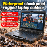 Ordinateur portable robuste étanche et antichoc pour l'extérieur, WiFi 6E, Bluetooth 5.1, caméra frontale 5MP, communication en temps réel pour chantier de construction