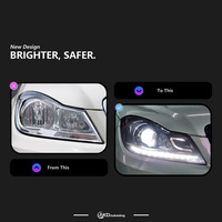Phare de voiture AKD pour Benz W204, phare LED 2011-2013, phares C200 C260 C300, DRL, clignotant, faisceau élevé, projecteur Angel Eye
