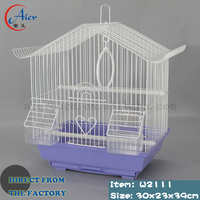 Cage à oiseaux de haute qualité en fer thermolaqué, forme carrée, pour perroquets et canaris, respirante, solide, avec jouets, tiroir et plateau en plastique