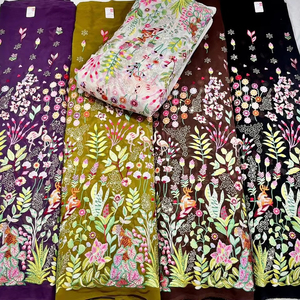 Tela de encaje de Georgette de viscosa pura de alta calidad, trabajo de hilo de nueve agujas importado para bodas, artículos disponibles en stock - Product Image 1