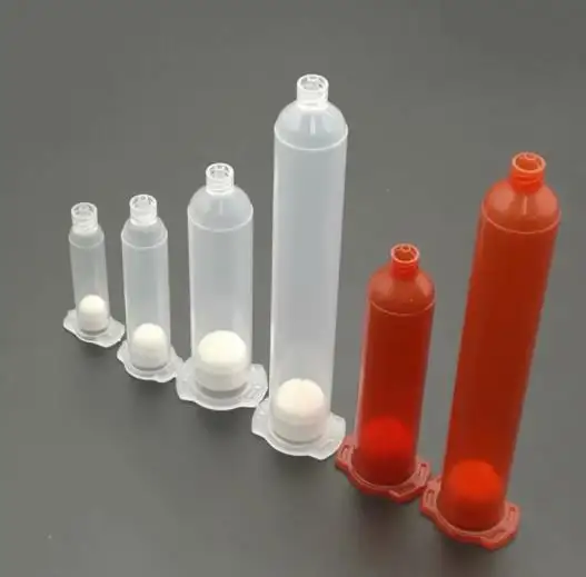Nuova siringa di colla industriale Dispenser Uv in plastica cartuccia di liquido trasparente cilindro di erogazione in stile americano con tappo