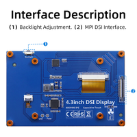 Écran tactile capacitif YZY BOE IPS 800x480 rétroéclairé par LED, module d'affichage TFT LCD 4,3 pouces avec carte pilote et interface