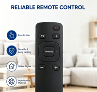 Télécommande universelle noire IR RF vocale à 10 boutons, portée 5-15m, pour téléviseurs LED LCD intelligents, vente en gros personnalisée, directement de l'usine