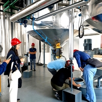Machine de fabrication de poudre détergente avec échangeur de chaleur haute efficacité