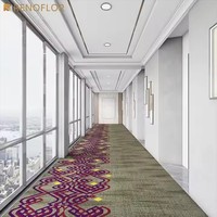 Moquette murale en rouleau personnalisée, 20% nylon, 80% laine, tissée à la machine, à motifs floraux, écologique, pour hall d'hôtel 5 étoiles