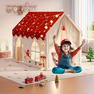 Tienda de Campaña Infantil <span class=keywords><strong>con</strong></span> Diseño de Hongo, Tienda de Campaña de Princesa Roja y Blanca, Tienda de Campaña de Cuento de Hadas para Niñas Pequeñas - Product Image 3