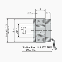 Moteur BLDC PrimoPal 37mm sans cadre, stator 48V 50W 3000 tr/min, ensemble de pièces de pompe, rotor Inrunner pour articulation de robot