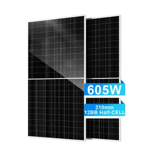 Panel de energía solar de fábrica Todo negro para la venta mono 550 vatios 540W 500W 450W paneles solares