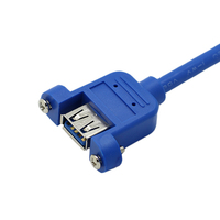 Câble d'extension mâle à femelle 5Gbps USB 3.0 Type A à montage sur panneau avec verrouillage par vis d'oreilles