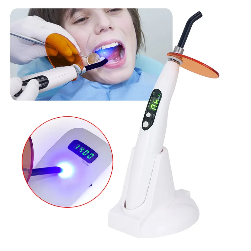 Hot Sale High Power Colorful Metal Dental LED Curing Light Wireless Dental Lamp with High Quality