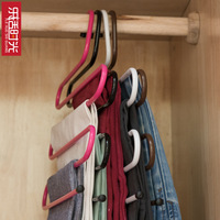 Support pliable multifonctionnel en forme de S 6 en 1 pour économiser de l'espace Organisateur de garde-robe Écharpe Pantalon Cintre