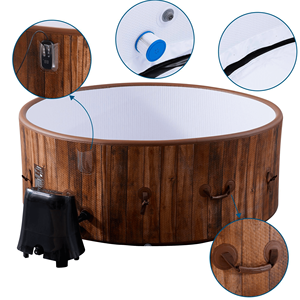 Moderno Spa de Jardín Interior/Baño con Burbujas de Aire, <span class=keywords><strong>Jacuzzi</strong></span> <span class=keywords><strong>Inflable</strong></span> Redondo Ecológico para 2-4 Personas - Product Image 4