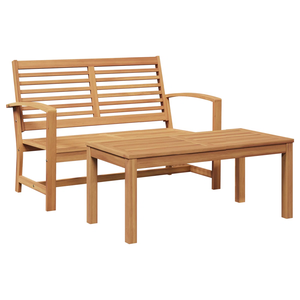 Set <span class=keywords><strong>da</strong></span> <span class=keywords><strong>Esterno</strong></span> in <span class=keywords><strong>Legno</strong></span> Massello di Acacia con Finitura Teak, 2 Pezzi: Panca <span class=keywords><strong>da</strong></span> Giardino e Tavolino <span class=keywords><strong>da</strong></span> Caffè per Giardino, Balcone, Cortile - Product Image 5