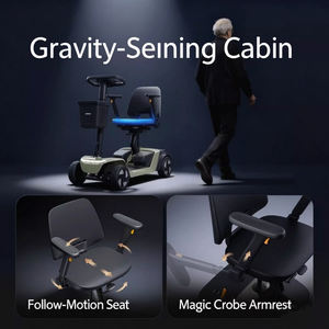 Scooter de Movilidad de 4 Ruedas, Plegable, de Aleación de Aluminio, Batería de Litio de 36V 500W, NFC Inteligente, Eléctrico <span class=keywords><strong>para</strong></span> Personas Mayores, de Fábrica - Product Image 6