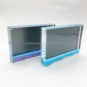 Souvenir Gift Oceaan Park Rechthoek Instant 4R Fotolijst 3D Vis Drijvende Blauwe Vloeistof <span class=keywords><strong>Aquarium</strong></span> Fotolijst - Product Image 5