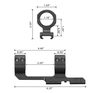 Fanaue nhôm hợp kim chiến thuật Sight Vòng phạm vi núi Adapter Pica nhẫn phù hợp với 30mm Đường kính Sight Vòng núi 2 cái bao gồm - Product Image 5