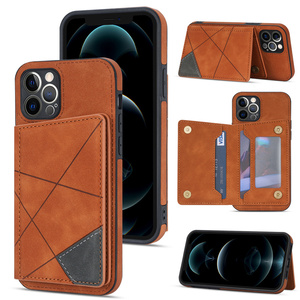 Étui de téléphone portable en cuir PU de luxe pour iPhone 15 14 13 12 11 Pro Max Xs Xr Xs Max, porte-cartes, <span class=keywords><strong>pochette</strong></span> de protection - Product Image 1