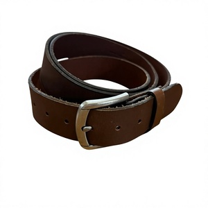 Ceintures formelles de luxe pour hommes, style vintage, logo personnalisé imprimé, OEM ODM, en cuir de vachette, boucle en acier, unisexe, durables, imperméables - Product Image 4