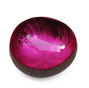 Trop belle Natural Coconut Shell Bowl Flower lacca design <span class=keywords><strong>ciotola</strong></span> di cocco lacca <span class=keywords><strong>ciotola</strong></span> di cocco versare la decorazione - Product Image 6