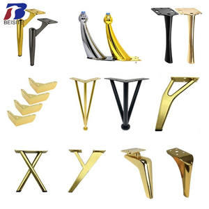 OEM Fabrik Kundenspezifisches Möbelzubehör Metall Eisen Stahl <span class=keywords><strong>Sofa</strong></span> Stützbeine Neue Möbelbeine Gold - Product Image 2